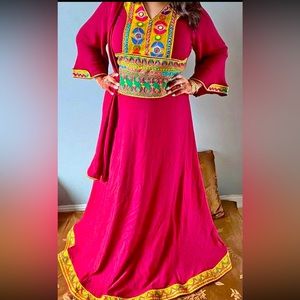 Pink Afghan dress